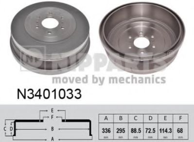 Тормозной барабан NIPPARTS N3401033