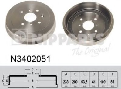 Тормозной барабан NIPPARTS N3402051
