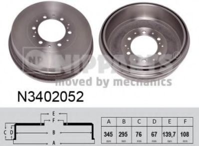 Тормозной барабан NIPPARTS N3402052