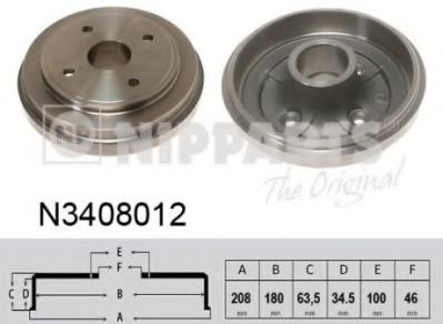 Тормозной барабан NIPPARTS N3408012