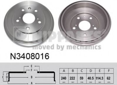 Тормозной барабан NIPPARTS N3408016