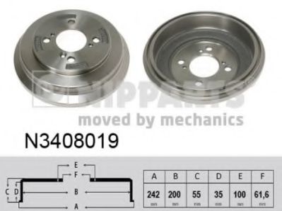 Тормозной барабан NIPPARTS N3408019