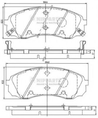 Тормозные колодки NIPPARTS N3600329