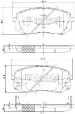 Тормозные колодки NIPPARTS N3600330