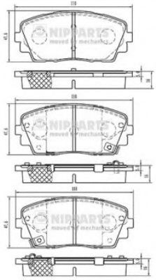 Тормозные колодки NIPPARTS N3600332
