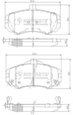 Тормозные колодки NIPPARTS N3600544