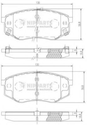Тормозные колодки NIPPARTS N3600545