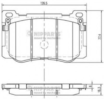 Тормозные колодки NIPPARTS N3600549