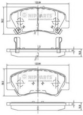 Тормозные колодки NIPPARTS N3600550