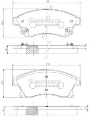 Тормозные колодки NIPPARTS N3600914