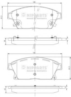 Тормозные колодки NIPPARTS N3600915