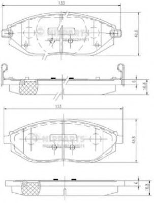 Тормозные колодки NIPPARTS N3600916
