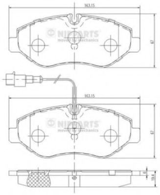 Тормозные колодки NIPPARTS N3601100
