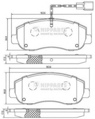 Тормозные колодки NIPPARTS N3601105