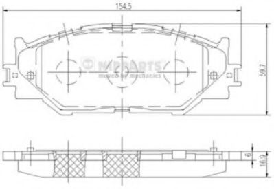 Тормозные колодки NIPPARTS N3602128