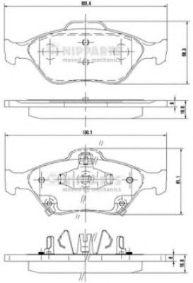 Тормозные колодки NIPPARTS N3602130