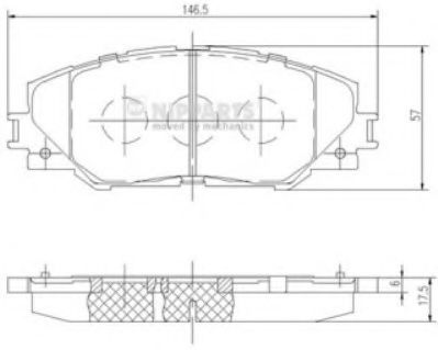 Тормозные колодки NIPPARTS N3602138