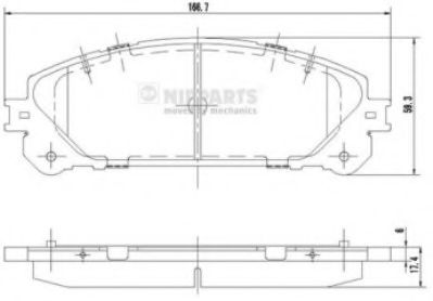 Тормозные колодки NIPPARTS N3602139