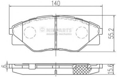 Тормозные колодки NIPPARTS N3602149