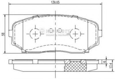 Тормозные колодки NIPPARTS N3603070