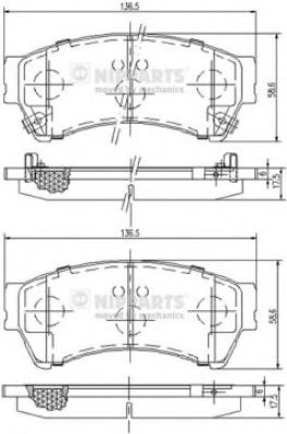 Тормозные колодки NIPPARTS N3603071