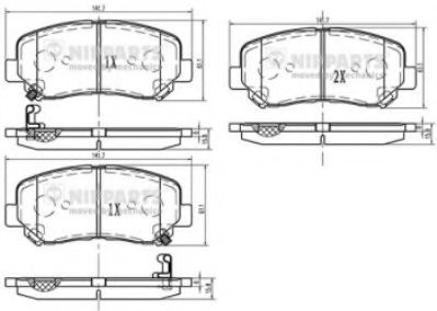 Тормозные колодки NIPPARTS N3603073