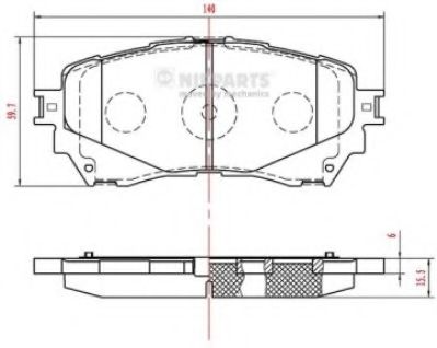 Тормозные колодки NIPPARTS N3603074