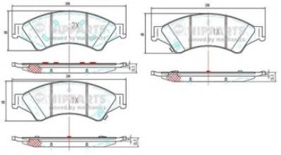 Тормозные колодки NIPPARTS N3603075