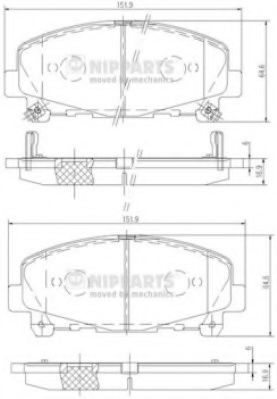 Тормозные колодки NIPPARTS N3604069