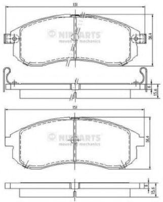 Тормозные колодки NIPPARTS N3605052