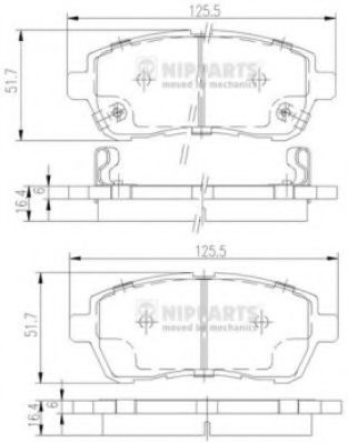 Тормозные колодки NIPPARTS N3606022