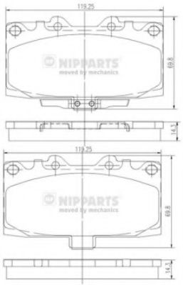 Тормозные колодки NIPPARTS N3607022
