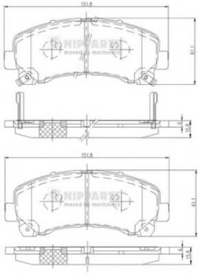 Тормозные колодки NIPPARTS N3609011