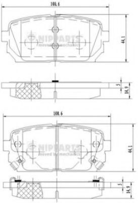 Тормозные колодки NIPPARTS N3610309