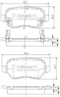 Тормозные колодки NIPPARTS N3610310