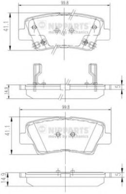 Тормозные колодки NIPPARTS N3610311