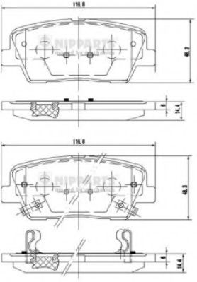 Тормозные колодки NIPPARTS N3610312