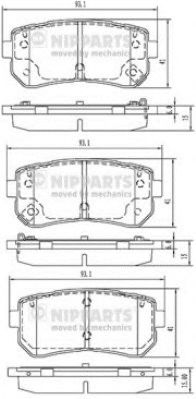 Тормозные колодки NIPPARTS N3610313