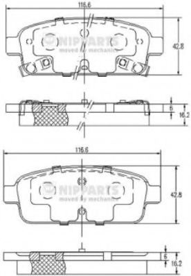 Тормозные колодки NIPPARTS N3610906