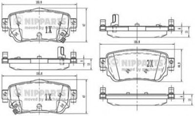 Тормозные колодки NIPPARTS N3611060
