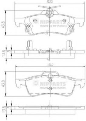 Тормозные колодки NIPPARTS N3612036