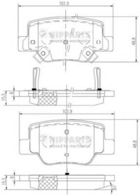 Тормозные колодки NIPPARTS N3612040