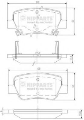 Тормозные колодки NIPPARTS N3612042