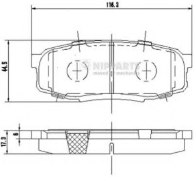 Тормозные колодки NIPPARTS N3612043