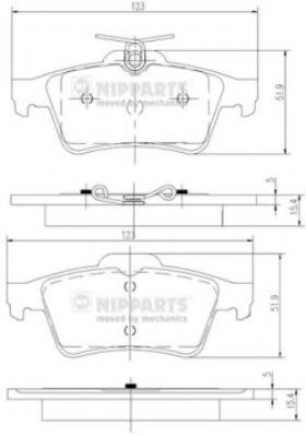 Тормозные колодки NIPPARTS N3613022