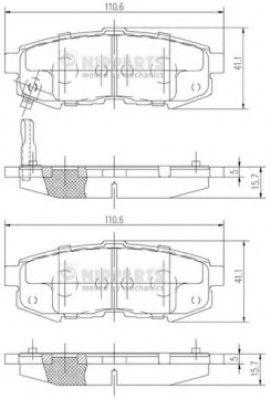 Тормозные колодки NIPPARTS N3613023
