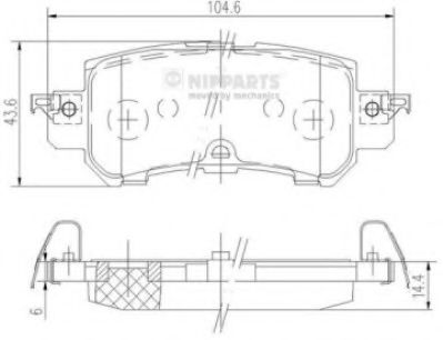 Тормозные колодки NIPPARTS N3613026