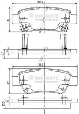Тормозные колодки NIPPARTS N3614019