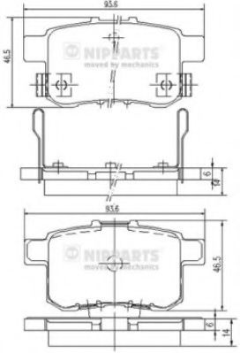 Тормозные колодки NIPPARTS N3614020