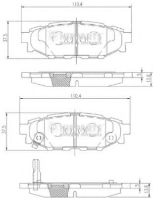 Тормозные колодки NIPPARTS N3617004